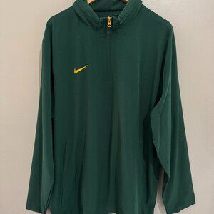 Nike Lightweight 1/4 Zip Coaches Football Hooded Jacket Green FJ9545-341 Mens XL